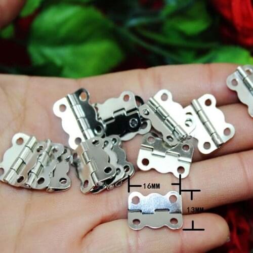 Wholesale White Metal Hinge,Cabinet Door Hinge 4 Holes Butterfly Antique,Vintage Butterfly Hinge,16*13mm,500Pcs