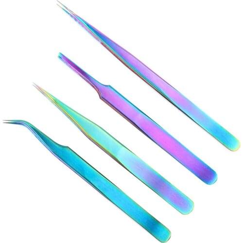 Hand Angled Slanted Eyebrow Tweezers Stainless Steel Face Hair Removal Eye Brow Trimmer Eyelash Clip Cosmetic Beauty Makeup Tool