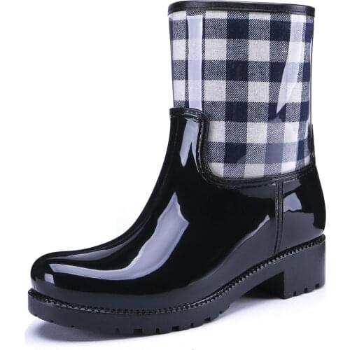 20-470 TONGPU Half Waterproof Rain Boots with Thermal Lining