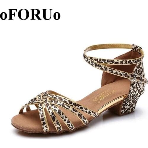 Size 24-40 Brand New Women Ballroom Latin Tango Dance Shoes 3cm heel Kids/Children Stain Latin/Jazz/Waltz Dance shoes zy237