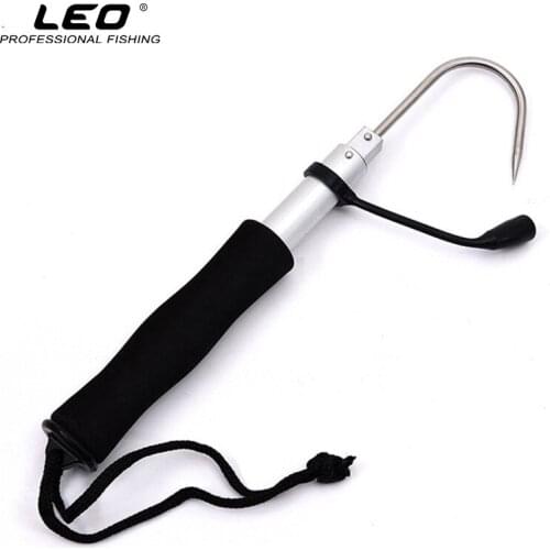 Leo Fishing Hooks 60cm Fine Telescopic Type Stainless Steel Aluminum Alloy Sea Boat Superior Quality Fishing Hook Fishing Tool