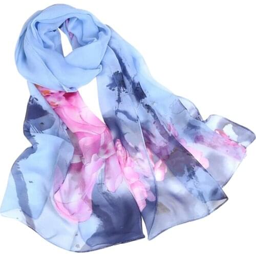 Tie-dyed Printing Fashion Women Printing Long Soft Wrap Scarf Ladies Chiffon Stole Scrawl Shawl Scarves Sunscreen Beach Шарф