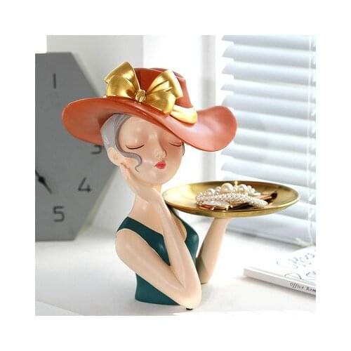 Nordic Light Luxury Home Decorations Living Room TV Wine Cabinet Entrance Lipstick Key Storage Decoration Wedding Gifts