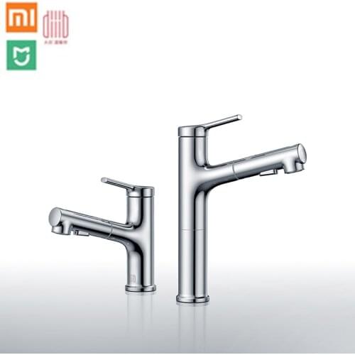 Diiib Dabai Bathroom Basin Sink Faucet Pull Rinser Sprayer Gargle Brushing Tap Hight Body Hot&Cold Mixer From Youpin