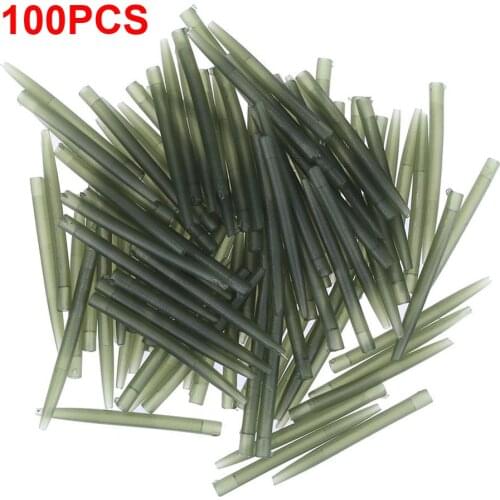 20-100pcs 53mm TPR Terminal Anti Tangle Sleeves Connect with Fishing Hooks Carp Fishing Tackle Boxes Pesca Iscas Tools