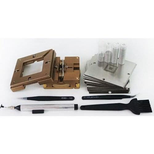 170PCS 90MM Laptop BGA Stencils With 80/90MM Universal Reballing Jig Leaded Solder Balls Vacuum Pen FFQ-939 ESD Tweezers Brush