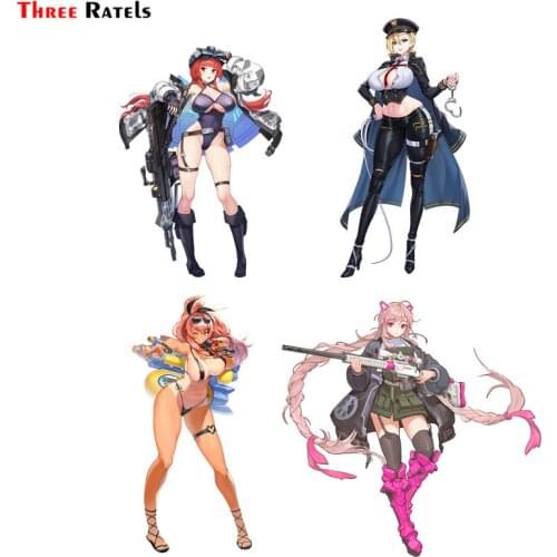 Three Ratels F32 Anime game sex girl with weapon last origin car vinyl sticker wallpaper decal