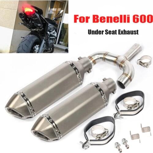 Motorcycle Exhaust Pipe 51mm System Connector Link Pipe Muffler Escape Tip Silencer for Benelli 600 TNT600