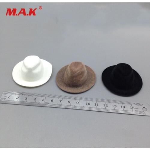 1/6 Scale Figure Scence Accessory Hat White /Brown Gentle Man Topper For 12" Action figure Male Action Figure Body Accessories