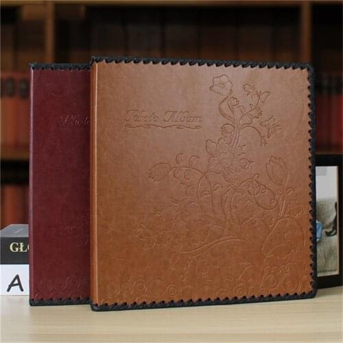 10 Inch 20-page Retro PU Photo Album Scrapbook Collage Album DIY Photo Set Various Memorial Occasions Photo Storage Album Gift