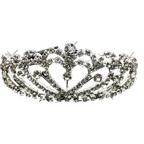 2019 Kids Girls Headband Princess Crystal Crown Flower Prom Wedding Party Pageant Rhinestone Pearl Crown Tiara Show Hair Elegant