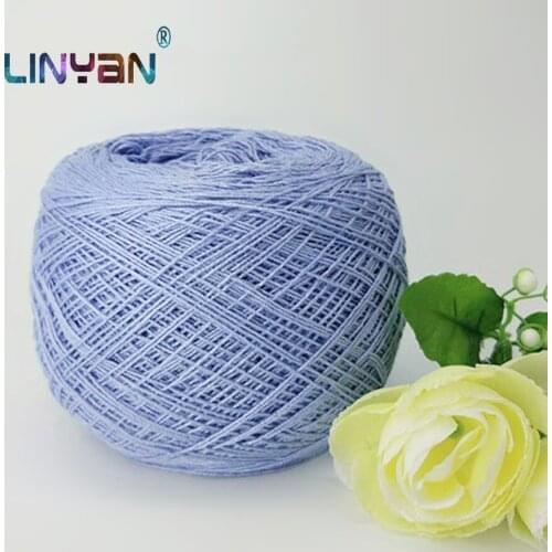 250g Spring summer Pure cotton 6# lace yarn for knitting 1mm baby crochet yarn Handwork Crocheting sweater DIY doll thread ZL49