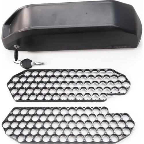 36V 48V 52VShark ebike frame battery case 65pcs 70pcs 18650 cells 48V Polly down tube empty battery box