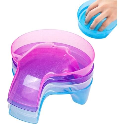 4 pcs/lot Nail Art Hand Wash Remover Soak Bowl Soften Nail Spa Bath Tray Gel Nail Polish Remover Nail Cleaner Manicure Tytanowy