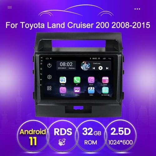 Auto Radio Multimedia Video Player Navigation GPS for Toyota Land cruiser 200 LC200 Android 11 USB WIFI Car display Sreen