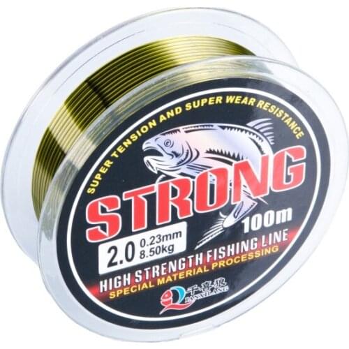 100m Fluorocarbon Yellow Fishing Line Leader Wire Fishing Cord Accessories The Flurocarbone Winter Rope Fly Fishing Lines