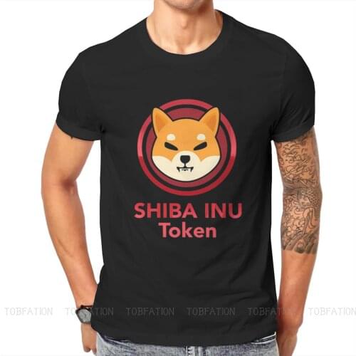 SHIBA INU TOKEN Crypto HODL SHIB Coin Fashion TShirts Dogecoin Men Harajuku Fabric Streetwear T Shirt Round Neck Oversized