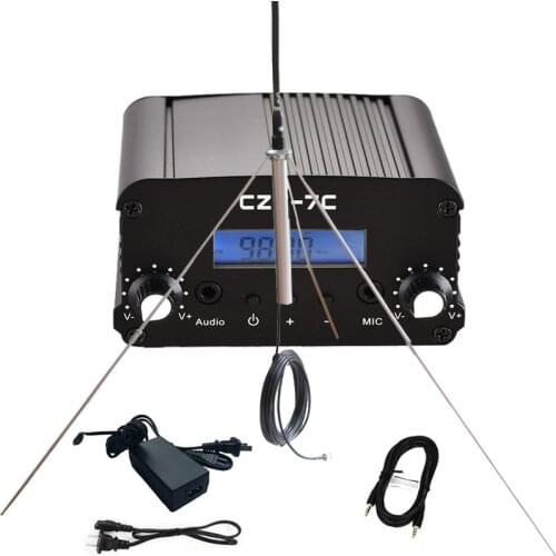 CZE-7C 7W Stereo PLL FM Transmitter Broadcast Radio Station Kit for Church, Car, Home, Conference