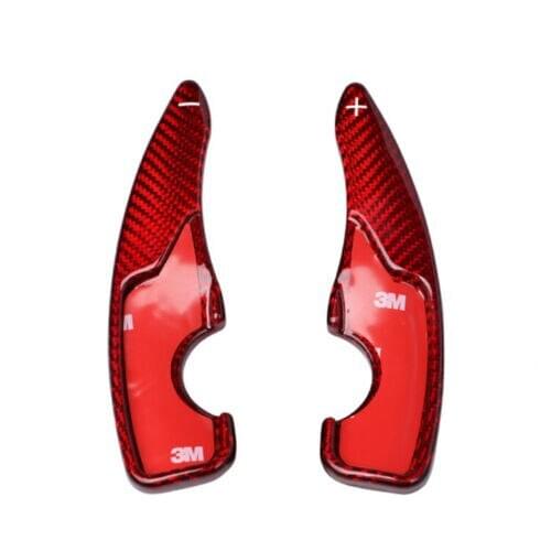 Red Carbon Fiber Steering Wheel Shift Paddle Extension For Subaru 2017 BRZ