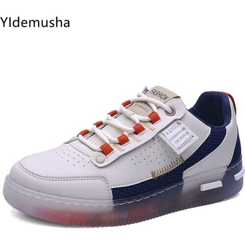 2021 Spring Autumn Womens Sneakers Men White Shoes Platform Fashion Casual Comfortable Black Shoes PU Lace-Up Men‘s Sneakers