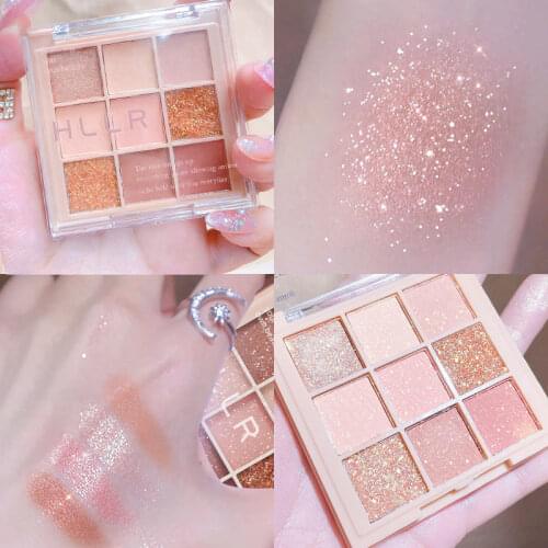 Matte Glitter Pigment Cosmetic 9 Color Eyeshadow Palette Waterproof Eye Shadows Pallet Professional Mekeup Palette Women TSLM1