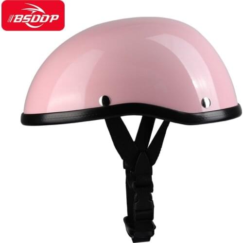 Motorcycle Retro Helmet Scooter Half Helmet Cycling Semihelmet Summer Pink Red Women Light Riding Helmet Pedal Gourd Helmet 0315