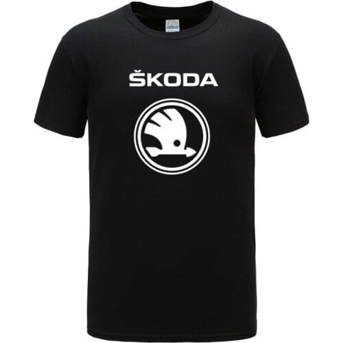 2021 S-2XL printing Skoda cotton T shirt Summer men short sleeve T shirt Short Sleeve tshirt Casual