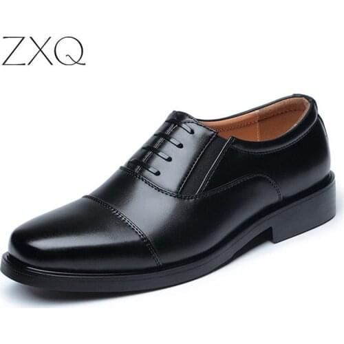 Mens Shoes Stylish Casual British Dress Leather Men Shoes Footwear Army Officer Classic Shoes Men Black