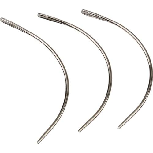 Pack of 12 Hair Extension Needles Tools C Style Weaving Weft Pulling Hook Needle Threader