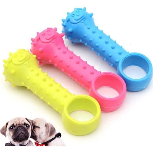 New Soft Rubber Dog Toy Bone Shape Bite Resistant Tooth Cleaning Training Toy Pet Supplies Dog Accessories