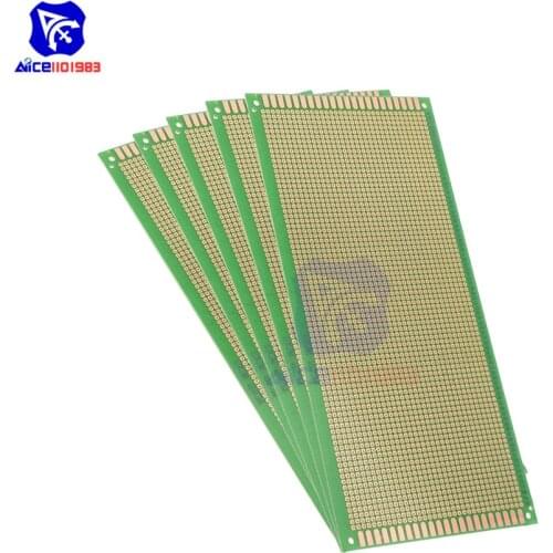 Diymore 1 Piece 10x22cm Single Sided Prototype Universal Printed Circuit Board DIY Soldering Green PCB Board for Arduino