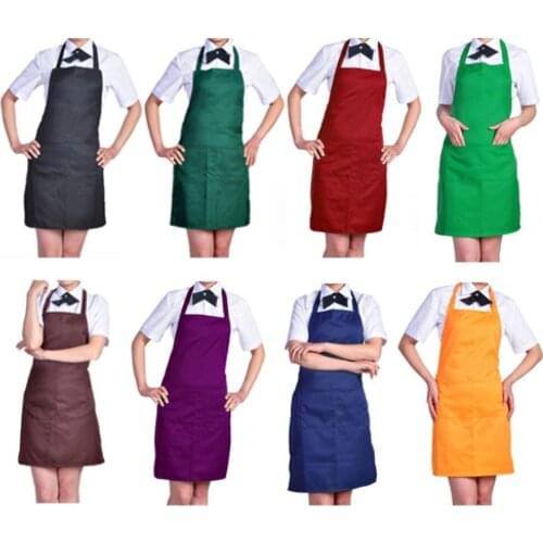 Plain Apron with Front Pocket for Chefs Butchers Kitchen Cooking Craft Baking Kitchen Accessories High Quality Useful With Pocke
