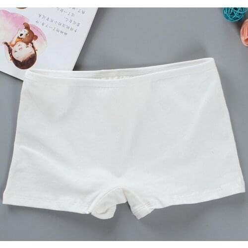 Simple Girls Teenager Students Cotton Breathable Briefs Mid Waist Flat angle Pants Panties Wholesale lots Bulk