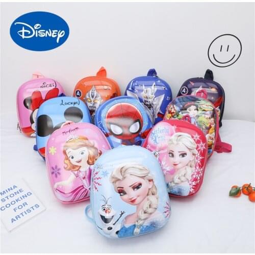 Disney Spider-Man School Bag Frozen 3-6 Years Old Boys and Girls Kindergarten Backpack School Bags for Girls