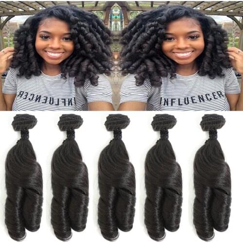 Synthetic Curly Hair Bundles Spring Curl Hair Weaves 5 Bundles Natural Black 240g All In One Pack Hair Extension
