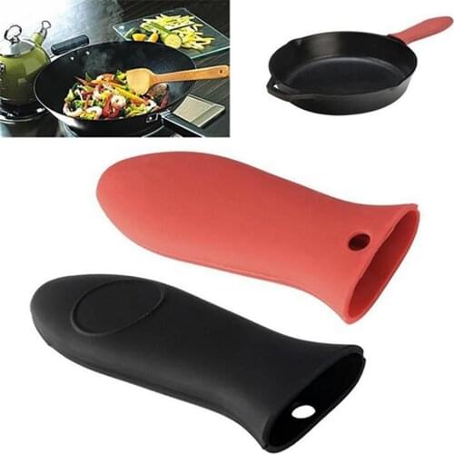 Heat-Resistant Anti-Slip Anti-heat Silicone Pot Pan Handle Cover Sleeve Kitchen Tools Cookware Kitchen Accessories