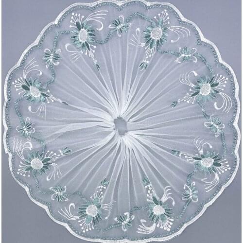 30Yards 20cm Wide Handmade DIY Clothing Accessories Wedding Floral Embroidery Fabrics Curtains Sofa Sewing Lace Trim