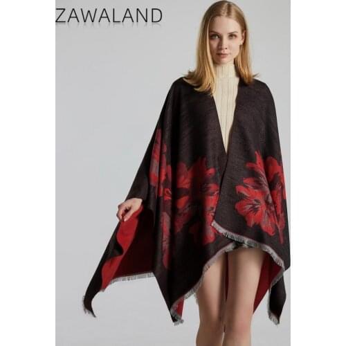 Zawaland Mandala Shawl Floral Printed Warm Scarf Home Office Decorative Long Scarves 2021 Casual Beach Party Women Shawls