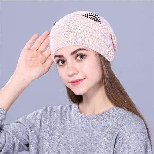Lady Knitted Wool Hat Girls Cat Cashmere Knitting Cap Mens Winter Pullover Cap Fashion Wool Cute Cat Ear Hat Adjustable B-8527