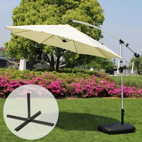 Mobile Pulley Type Parasol Base Outdoor Patio Umbrella Base Weatherproof Parasol Umbrella Base Heavy Duty Home Hotel Use HWC