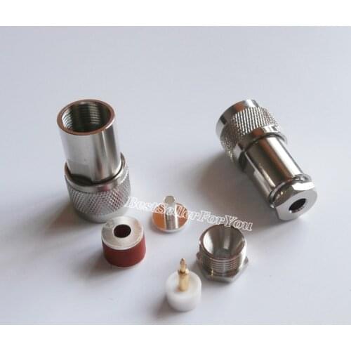 1Pcs N Male Plug Clamp Straight For RG58 RG142 LMR195 RG400 RF Cable Connector