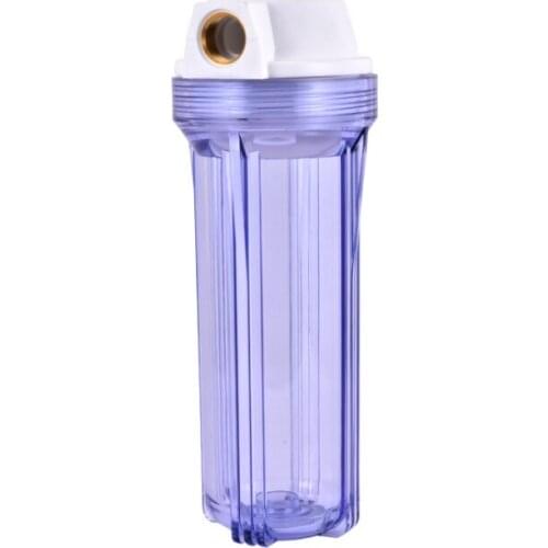 10 inch transparent filter housing 4 points/6 points/1 inch copper port household single-stage front water purifier