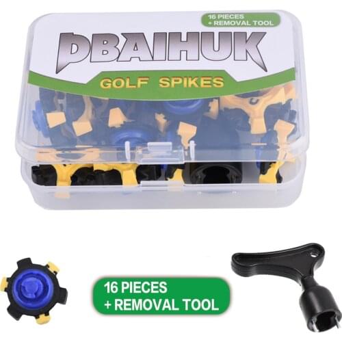 16Pcs/Box Spike Golf Shoe Replacement Champ Fast Screw Durable High quality Reactive Rubber Good Grip With Removal Tool Wrench