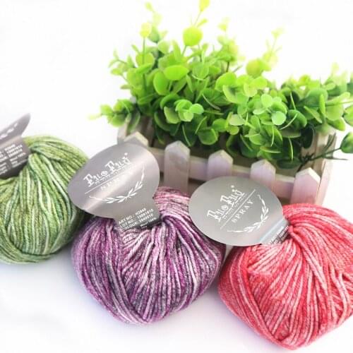6pcs Free Shipping 50g/ball Oil Painting 100% wool Hand Knitting Fancy Yarn Scarf Outerwear Line