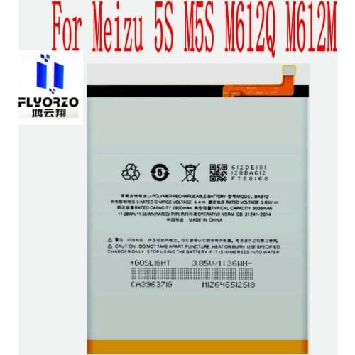 Brand new Original 3000mAh BA612 Battery For Meizu 5S M5S M612Q M612M Mobile Phone