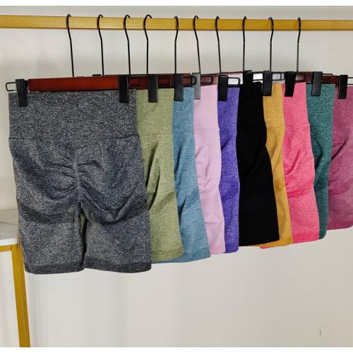 Seamless Yoga Shorts Push Up Women Sport Shorts Leggings High Waist Fitness Short Squat Proof Workout Gym Short Tights Woman