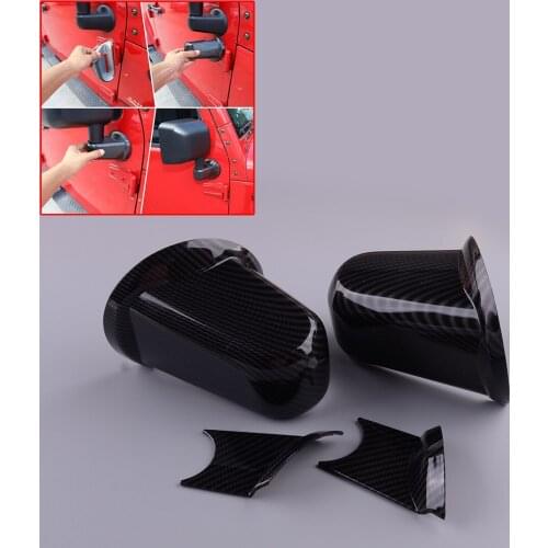 Side Rearview Mirror Base Decoration Trims Covers Fit For Jeep Wrangler JK 2007-2009 2010 2011 2012 2013 2014 2015 2016 2017