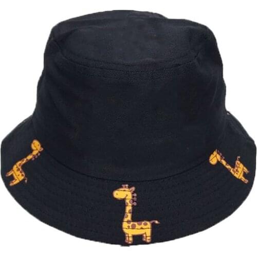 Cartoon Kids Baby Hat Cotton Letter Baby Girl Boy Bucket Cap Spring Summer Soft Children Toddler Giraffe Sun Hat Bonnet Enfant