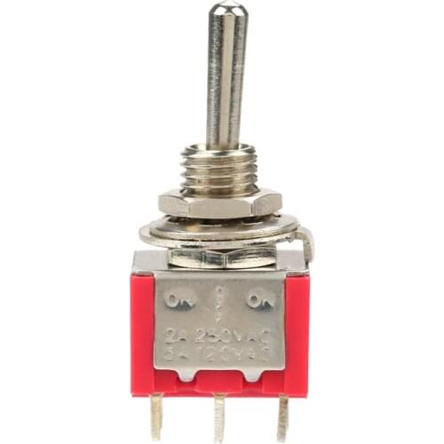 Hot Sale 10Pcs ON-OFF-ON Momentary Toggle Switch DPDT 6-Pin 6mm 2A/250VAC 5A/120VAC MTS-203 3 Position Momentary Toggle Switch