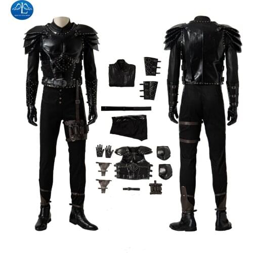 Geralt Witcher Leather Armor Full Set Cosplay Costume Adult Men Halloween Carnival Costume Custom Made Faux Leather